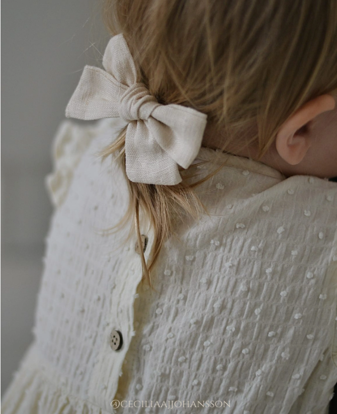 Ester Linen Bow, Sand