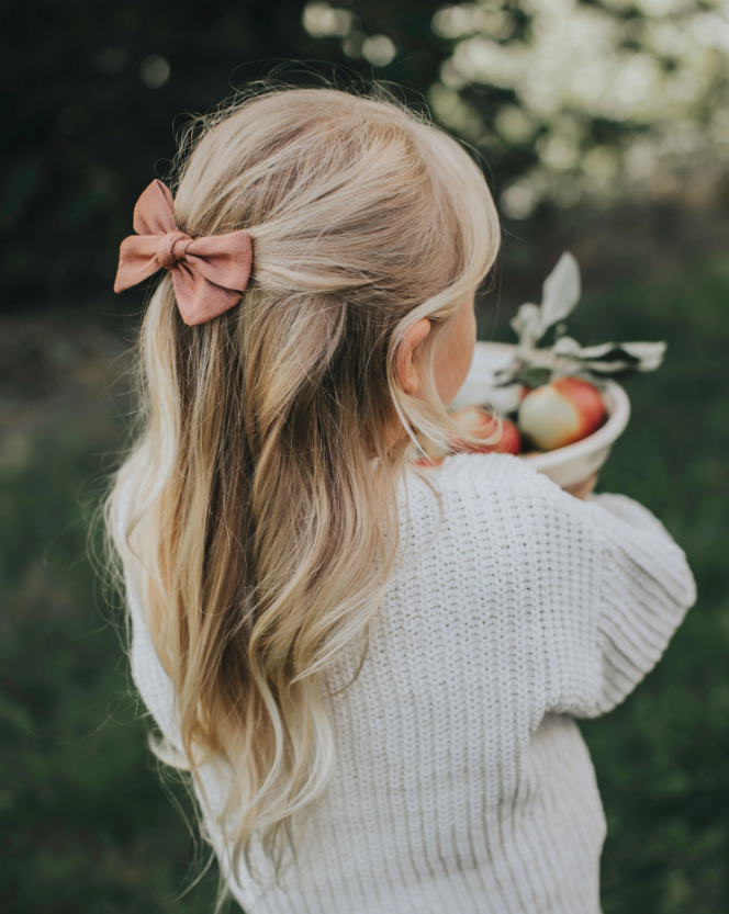 Ester Linen Bow, Rust