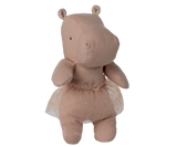 Safari friends, Hippo w. skirt, Small - Soft rose