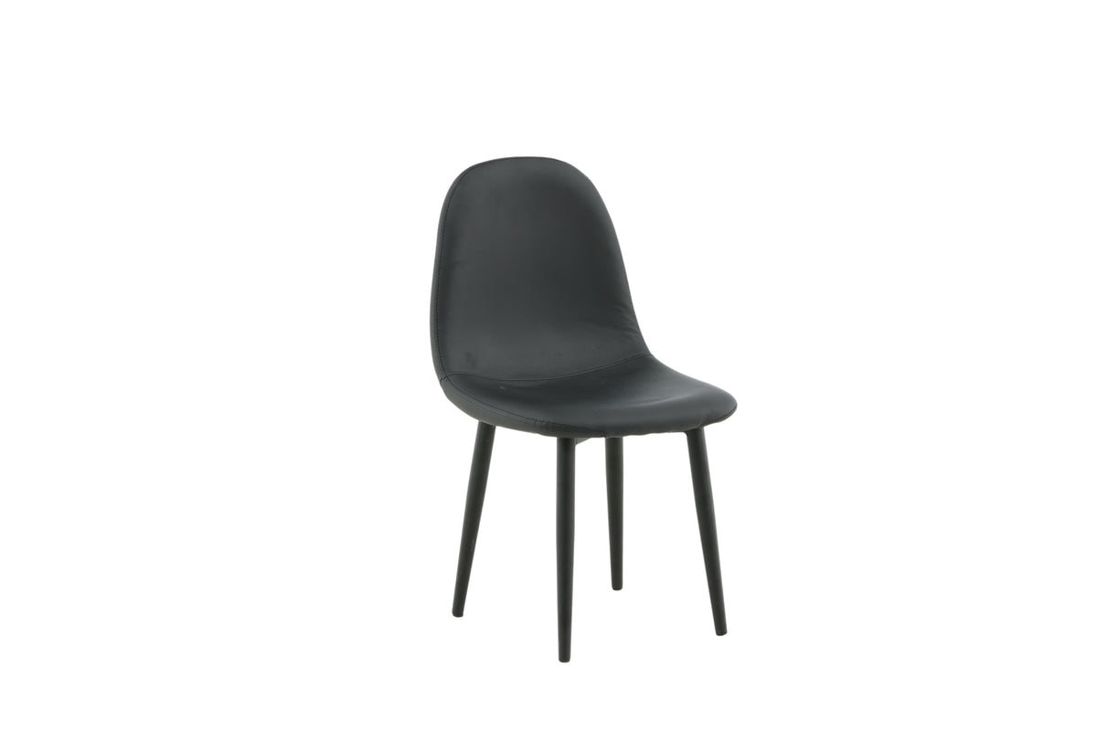 POLAR Barnstolar, svart konstläder 2-pack