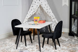 VELVET Barnstolar, svart 2-pack