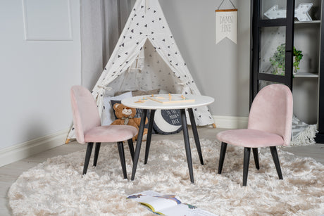 VELVET Barnstolar, rosa 2-pack
