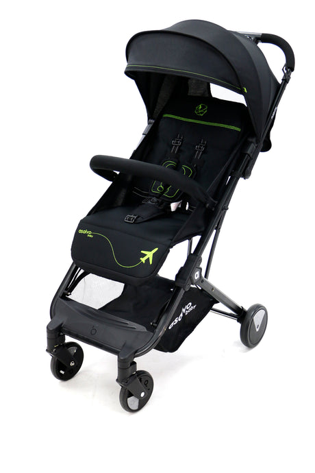 Pushchair Flight Travel+, Black/Green