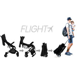 Pushchair Flight Travel+, Black/Red