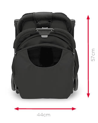 Pushchair Flight Travel+, Black/Red