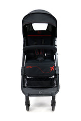 Pushchair Flight Travel+, Black/Red
