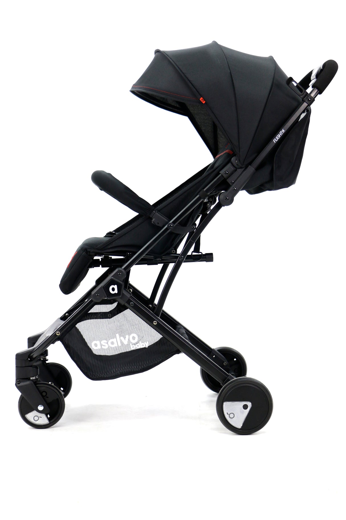 Pushchair Flight Travel+, Black/Red