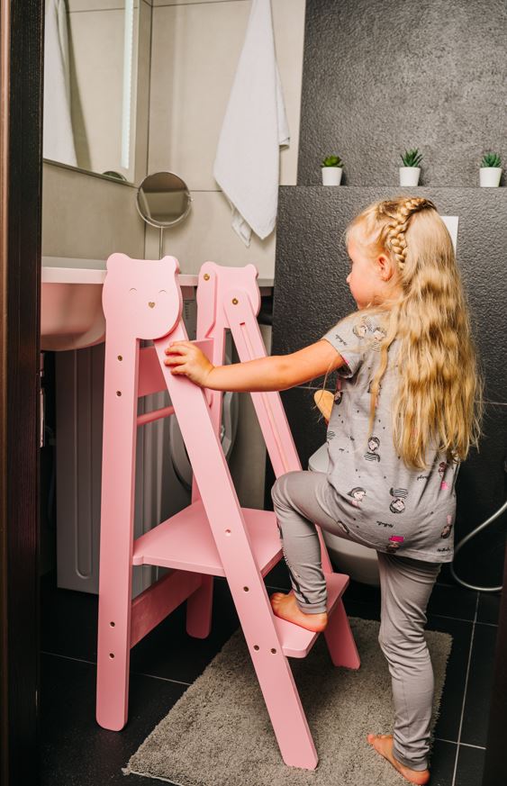 Hoppfällbar Hjälpa Till Pall, Pink