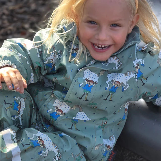 Regnsset Pippi Långstrump Fleecefodrat