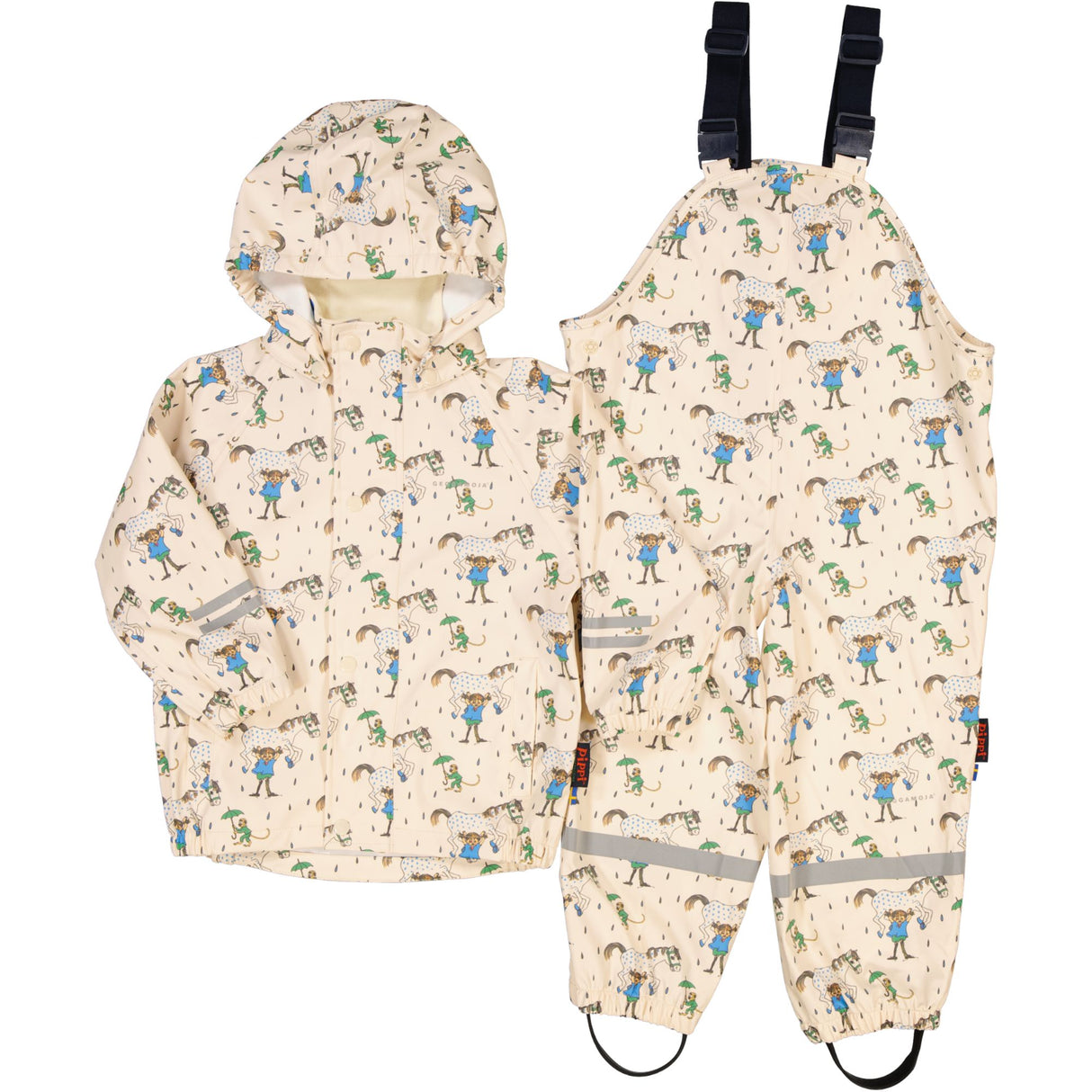 Regnset Pippi Långstrump Beige