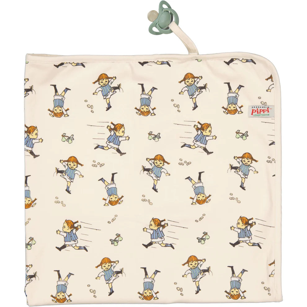 Babyfilt Pippi Långstrump soft beige