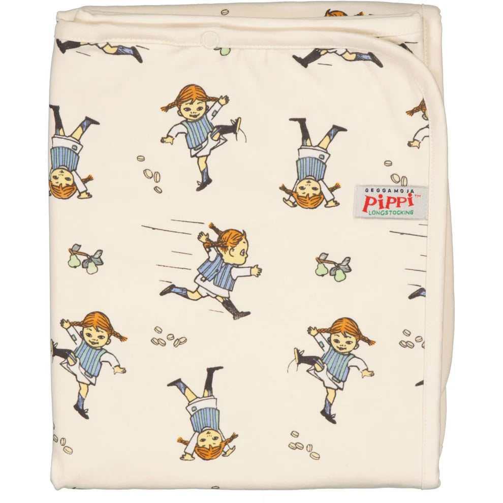 Babyfilt Pippi Långstrump soft beige