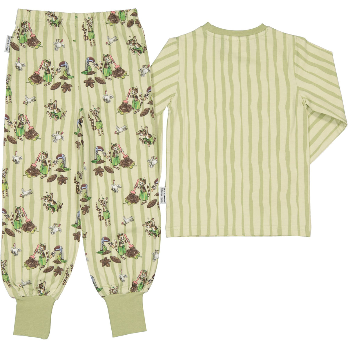 Tvådelad pyjamas | Pettson & Findus, Grön