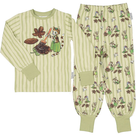 Tvådelad pyjamas | Pettson & Findus, Grön