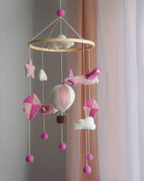 Handsydd mobil, Flygplan & Ballong, Rosa