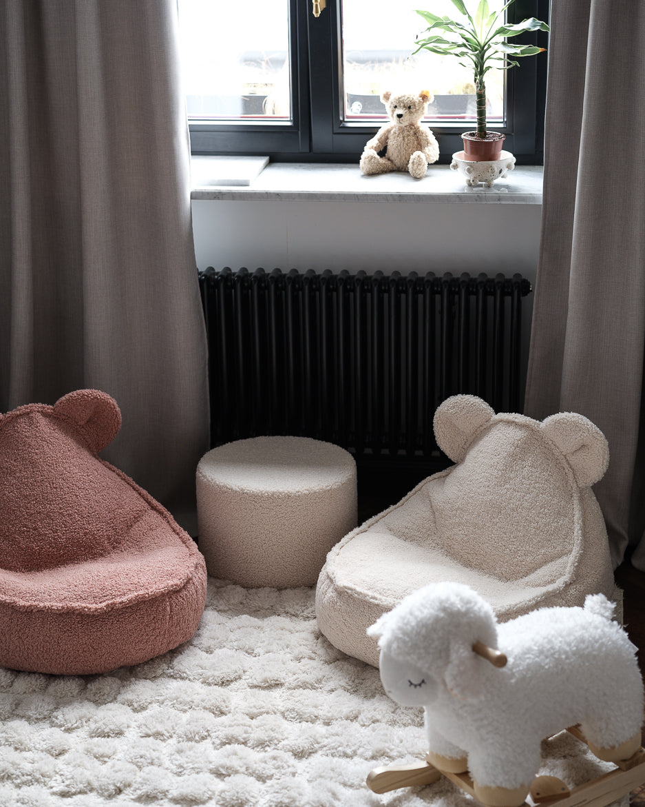 Bear Beanbag, White