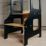 Adjustable height kitchen tower, Black