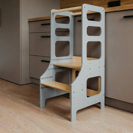 Adjustable height kitchen tower, Grey