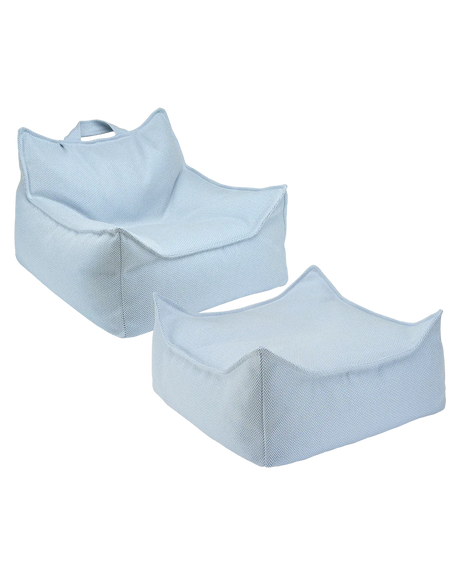 Azure Outdoor Beanbag Chair & Ottoman Set