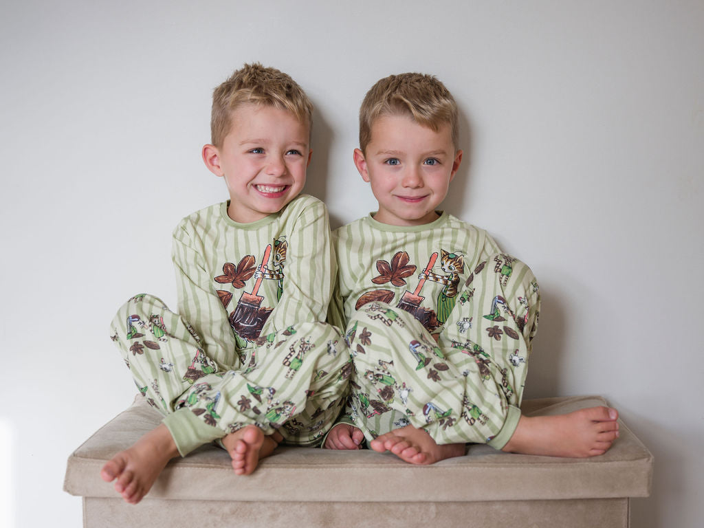 Tvådelad pyjamas | Pettson & Findus, Grön