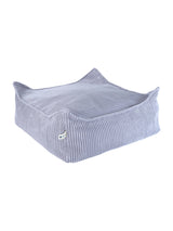Square Ottoman, Blueberry Blue