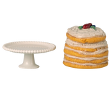 Party cake and cake stand, Mouse | Off white