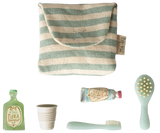 Toothbrush set in bag, Mouse - Blue stripe