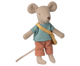 Little brother mouse with bag
