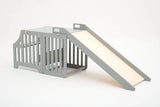 Foldable kitchen tower with slide, Grey (Striped Collection)