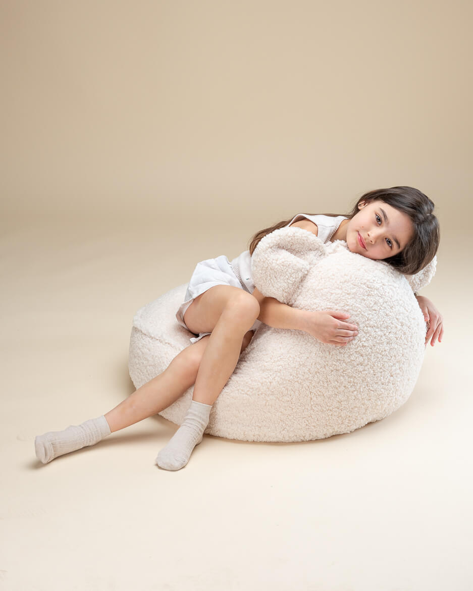 Bear Beanbag, White