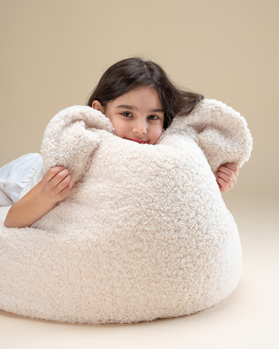 Bear Beanbag, White