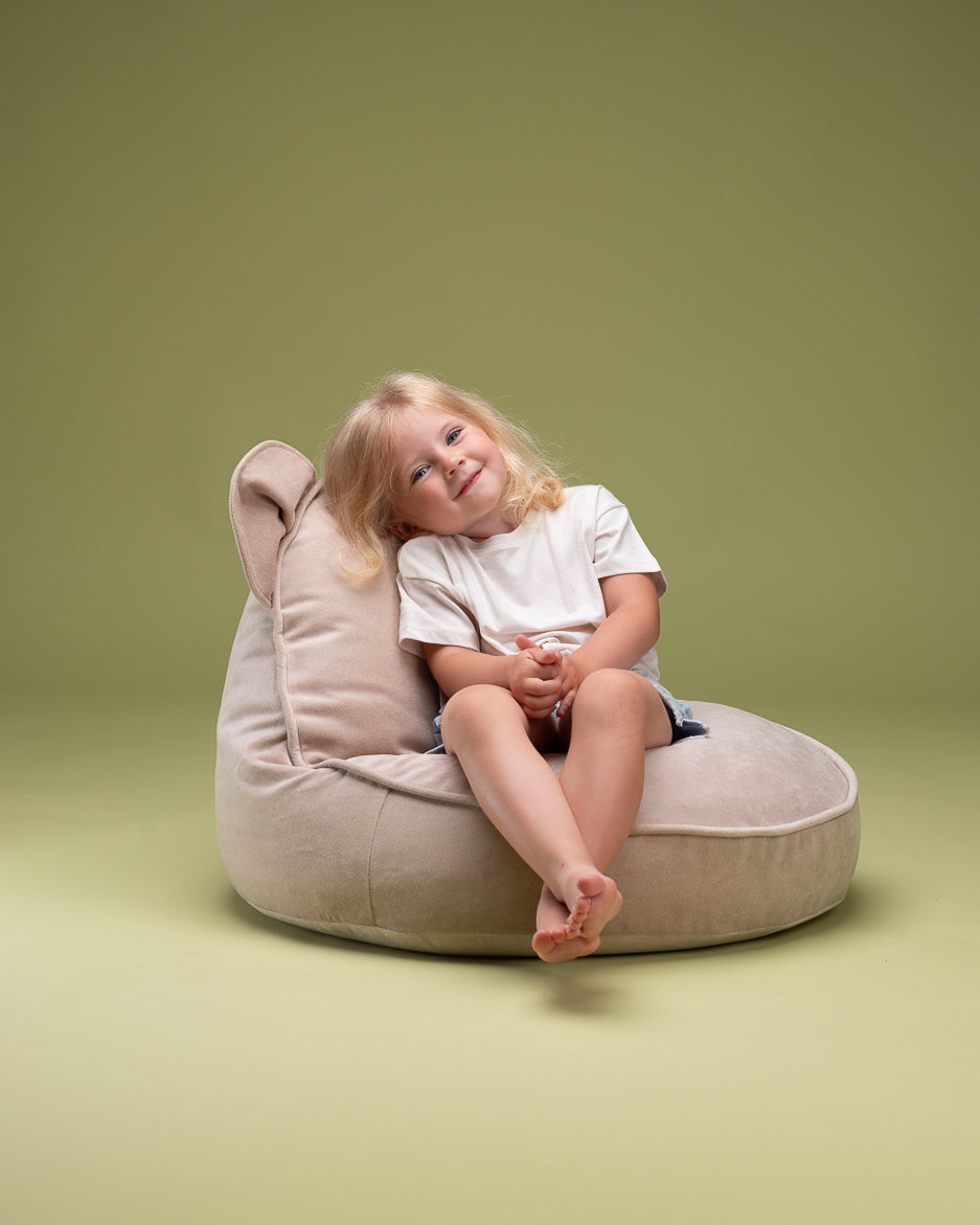 Bear Beanbag, Dusty Beige