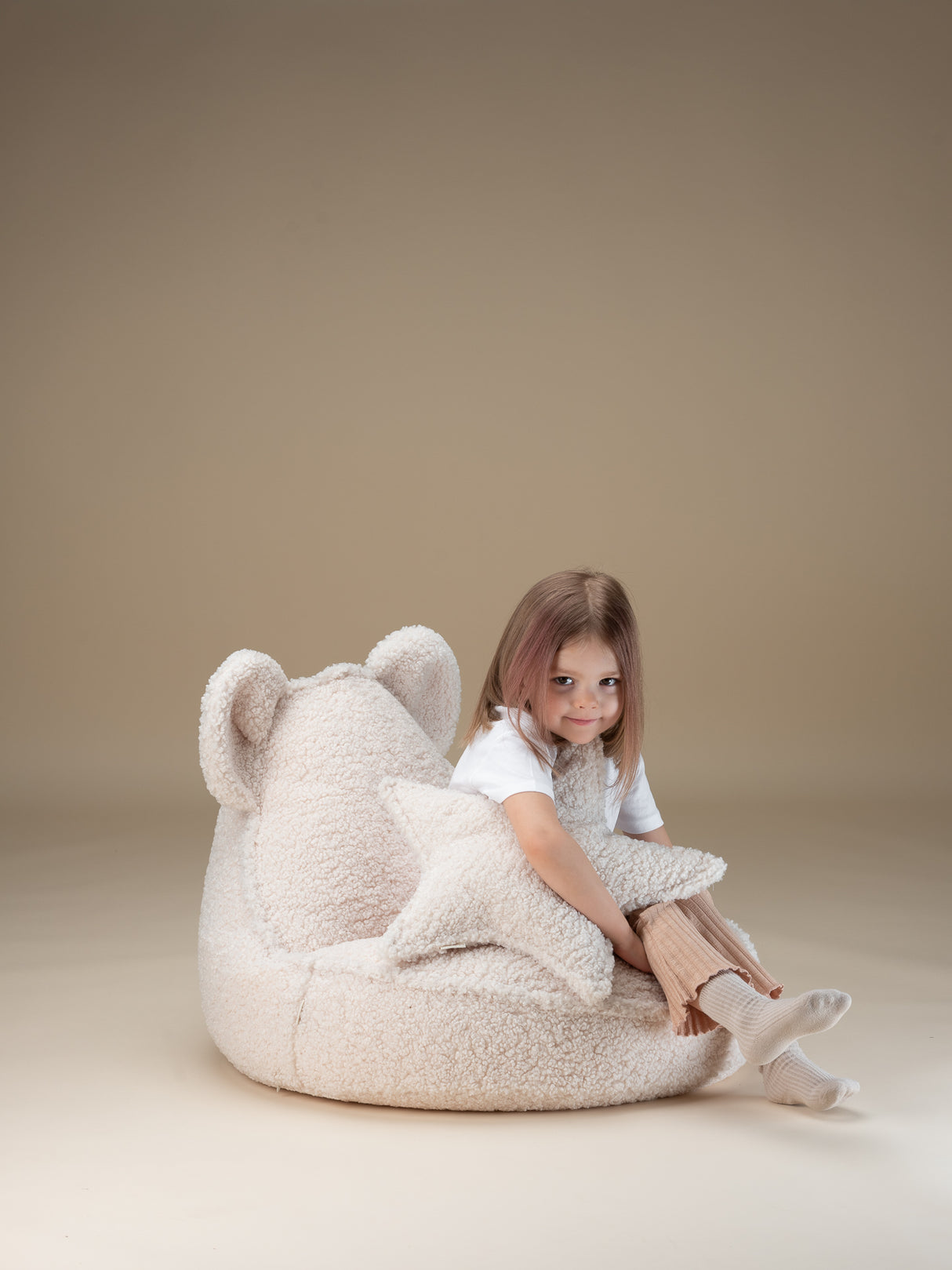 Bear Beanbag, White