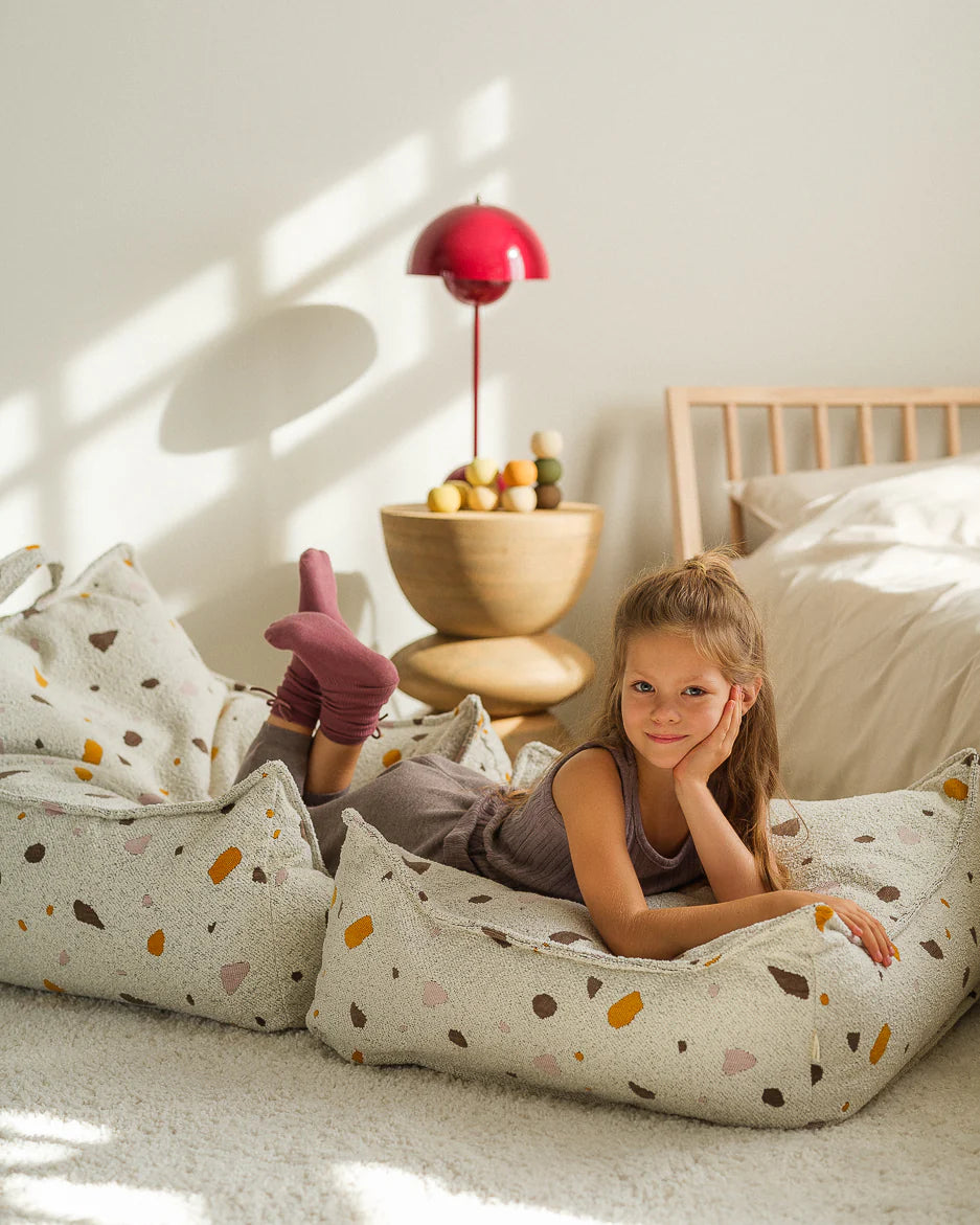 Beanbag Chair, Terrazzo Marble