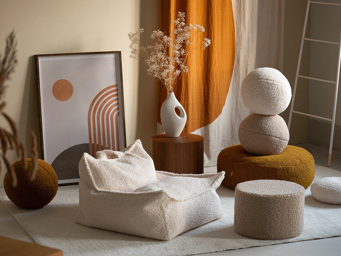 Beanbag Chair, Cream White