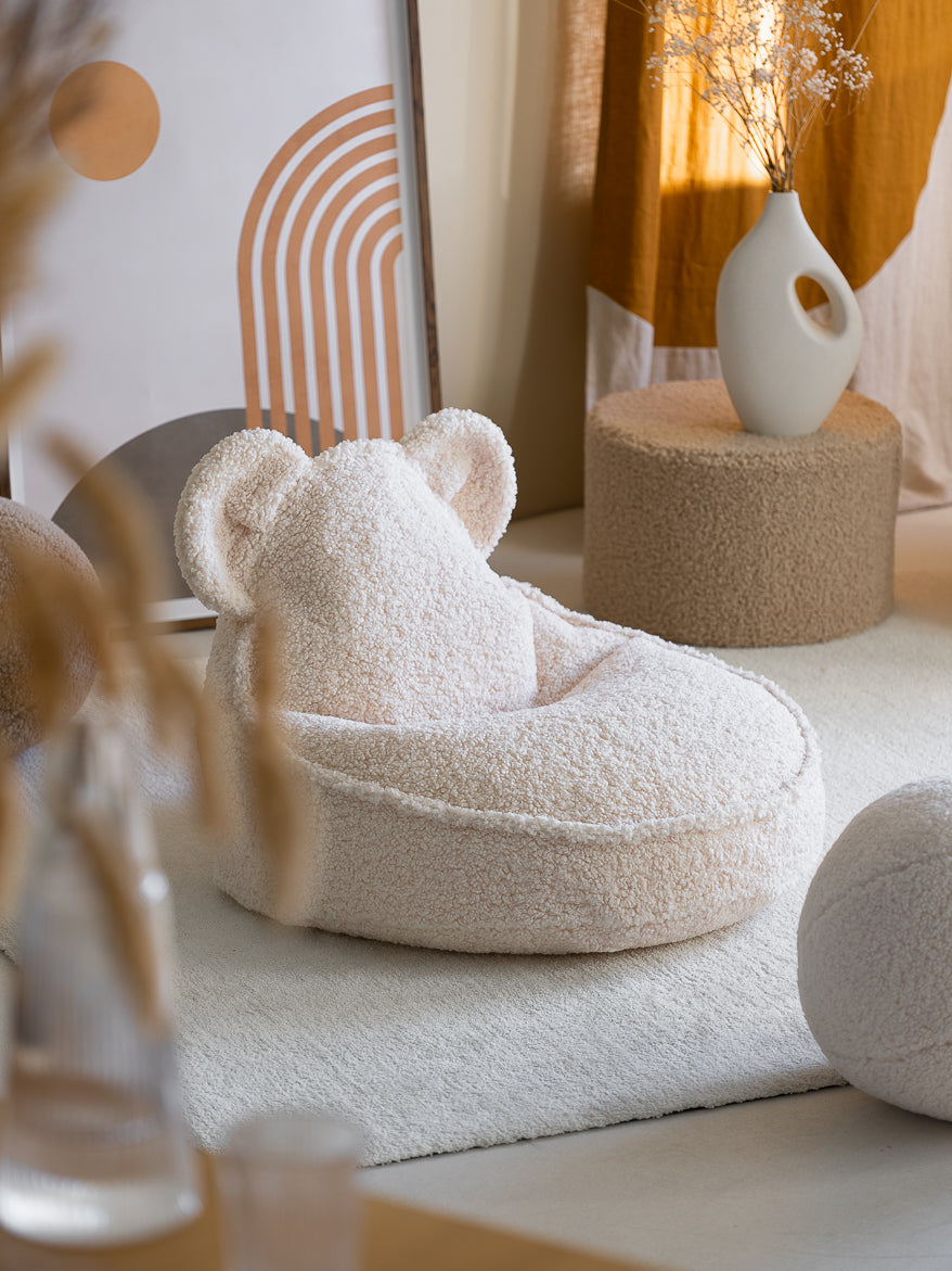 Bear Beanbag, White