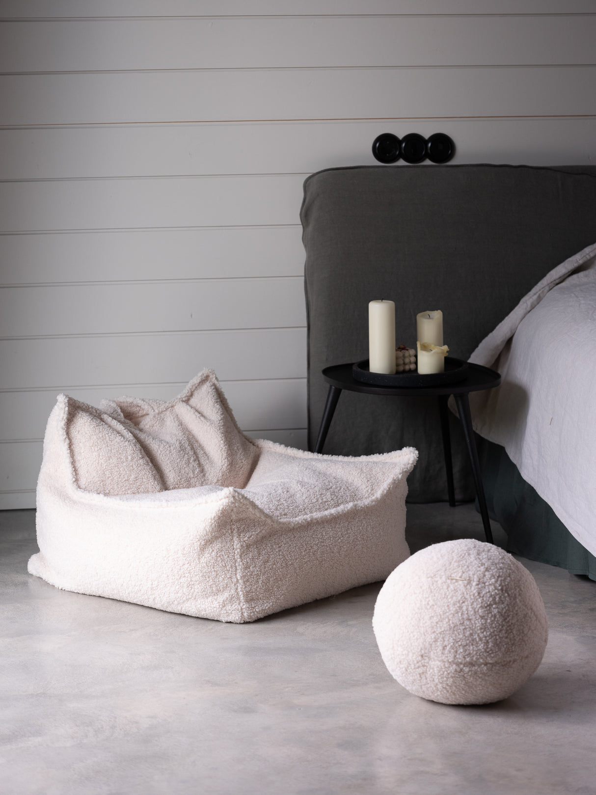Beanbag Chair, Cream White