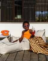Terra Outdoor Beanbag Chair & Ottoman Set