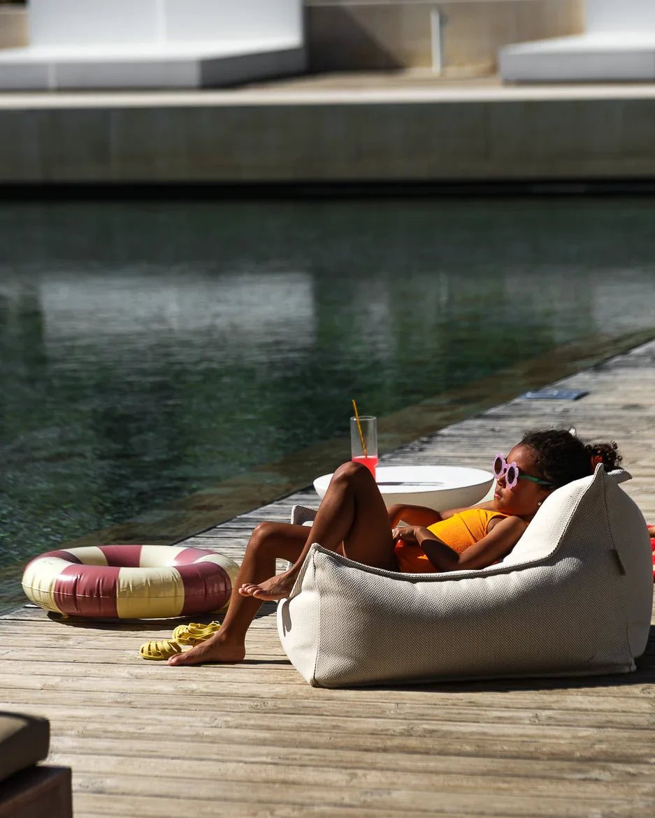 Terra Outdoor Beanbag Chair & Ottoman Set