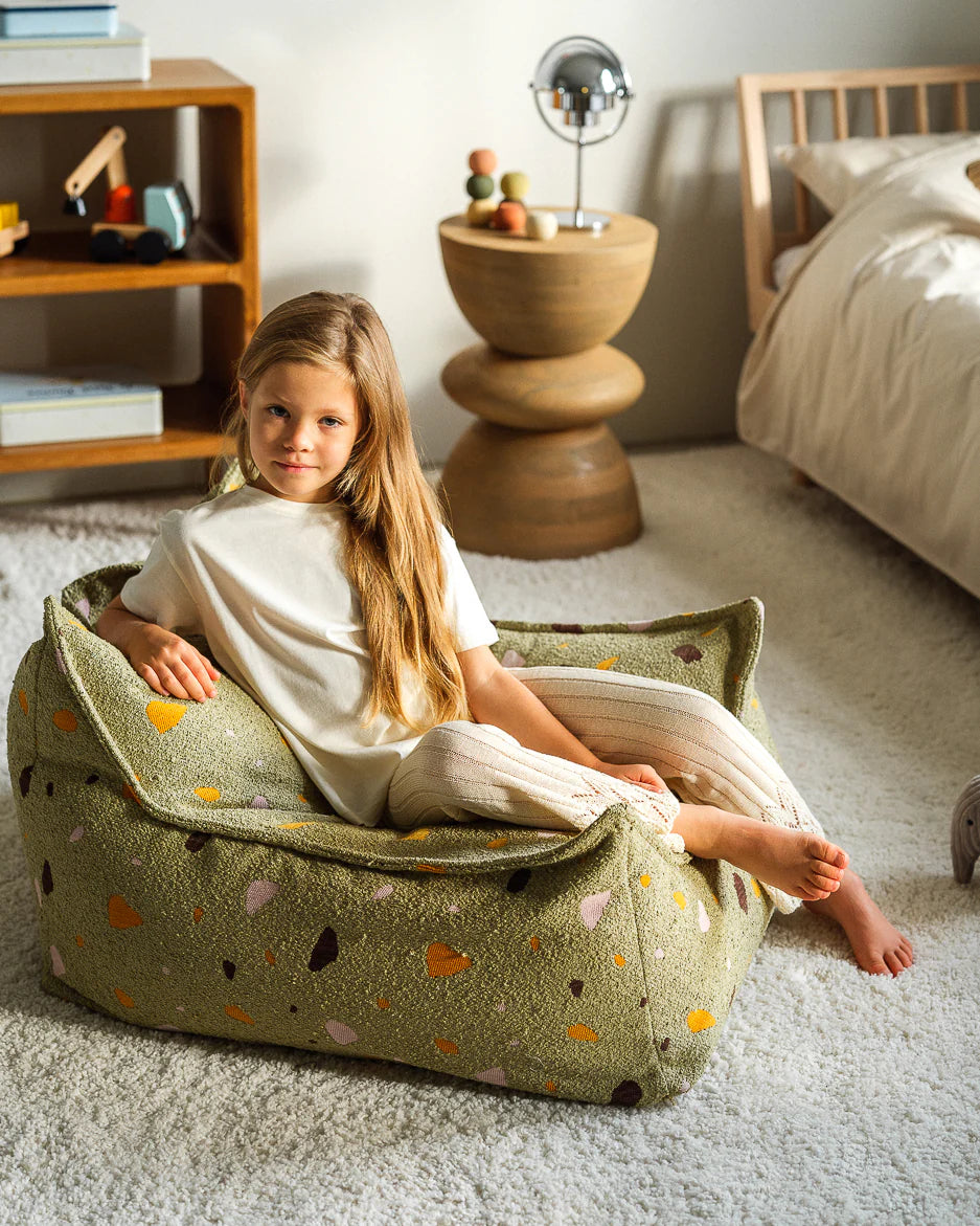 Beanbag Chair, Terrazzo Moss