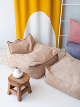 Square Ottoman, Brown Sugar