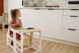 Foldable kitchen tower, White