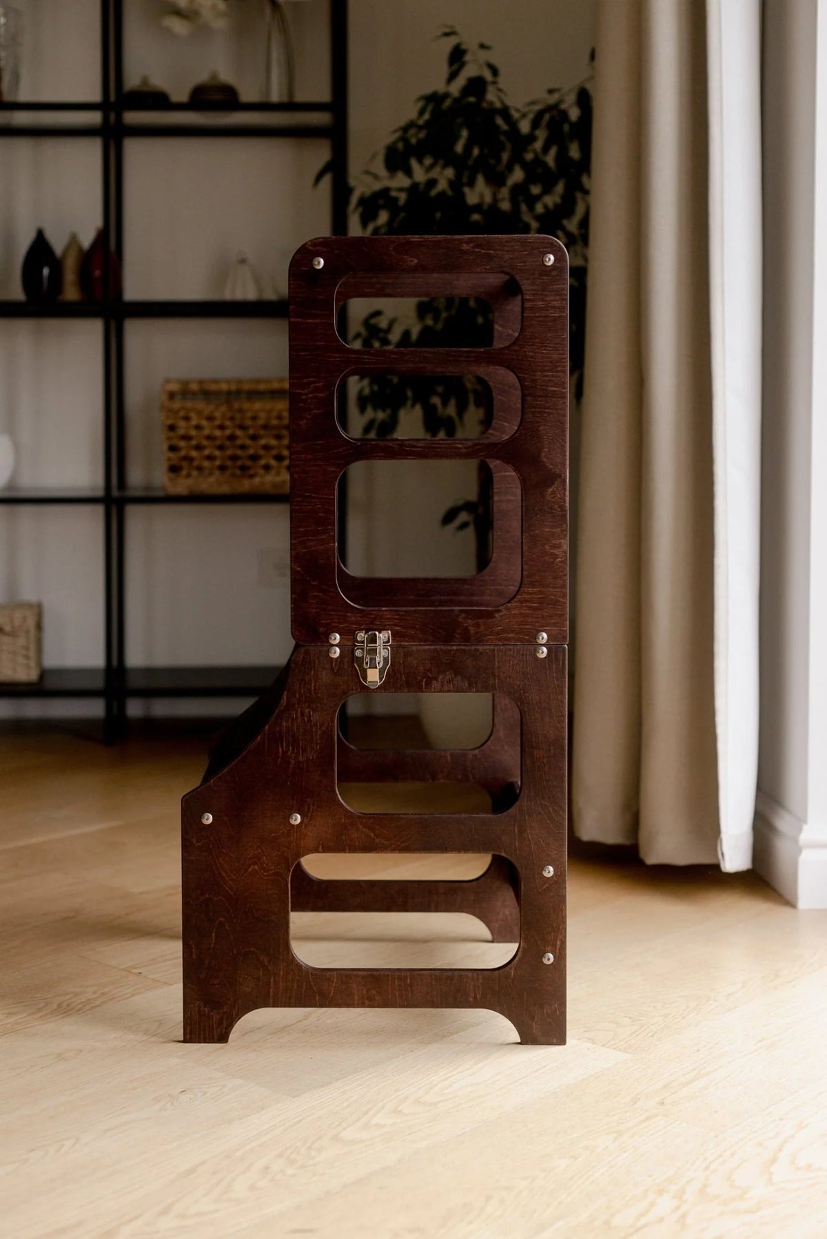 Mid-Century Modern Foldable Kitchen Tower | Esspresso Brown