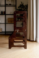 Mid-Century Modern Foldable Kitchen Tower | Esspresso Brown