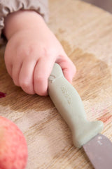 Knivset för barn - 2-pack - Puderblå + Grön
