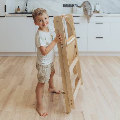Folding Kitchen Tower, Natural