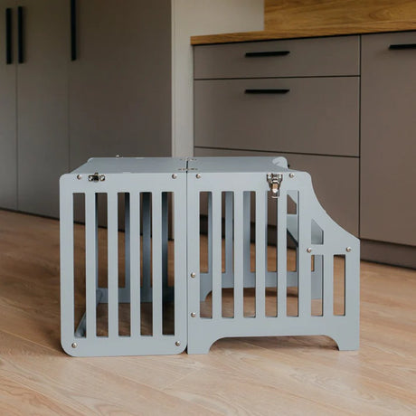 Foldable kitchen tower with slide, Grey (Striped Collection)