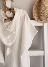 Muslin Poncho Ecru