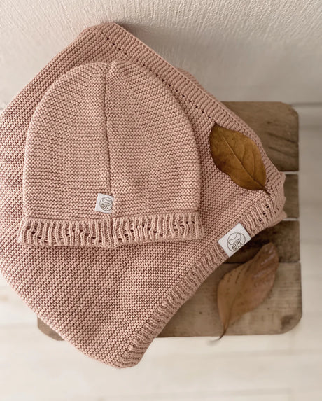 MiniLuna filt & mössa Rosa