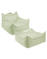 Herba Outdoor Beanbag Chair & Ottoman Set
